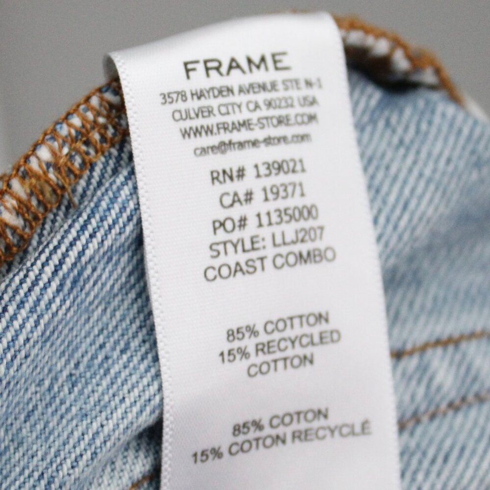 Frame Denim Light Wash Distressed High-Rise Double Layer Jeans - Picture 11 of 11